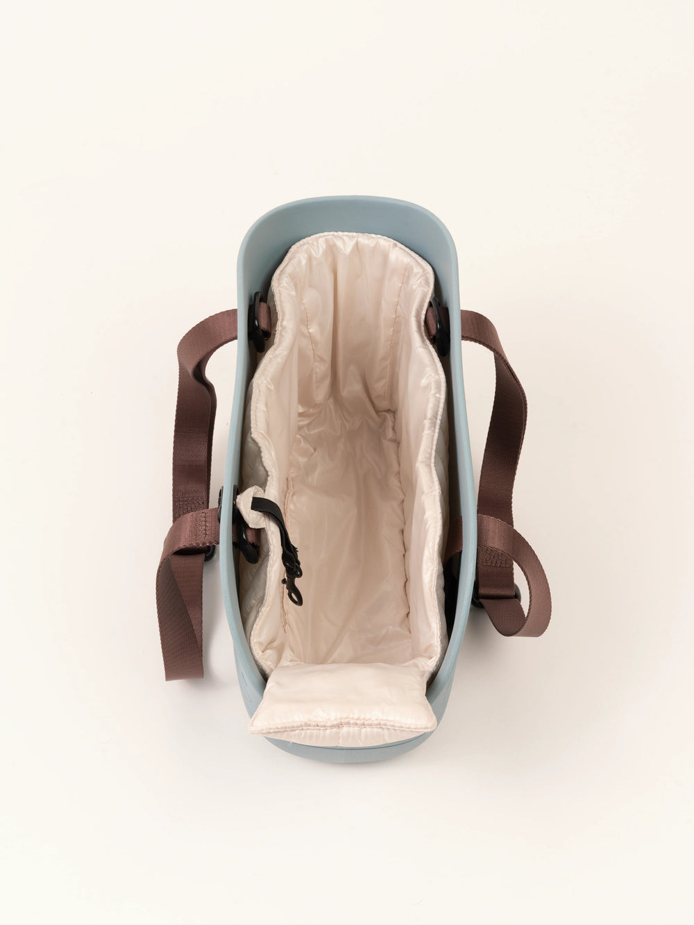 blue-kamamuta-mini-pet-tote-bag-with-white-liner-bag-inside-place-flat-on-the-ground