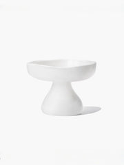 white-kamamuta-mushroom-bowl-elevated-cat-feeding-bowl