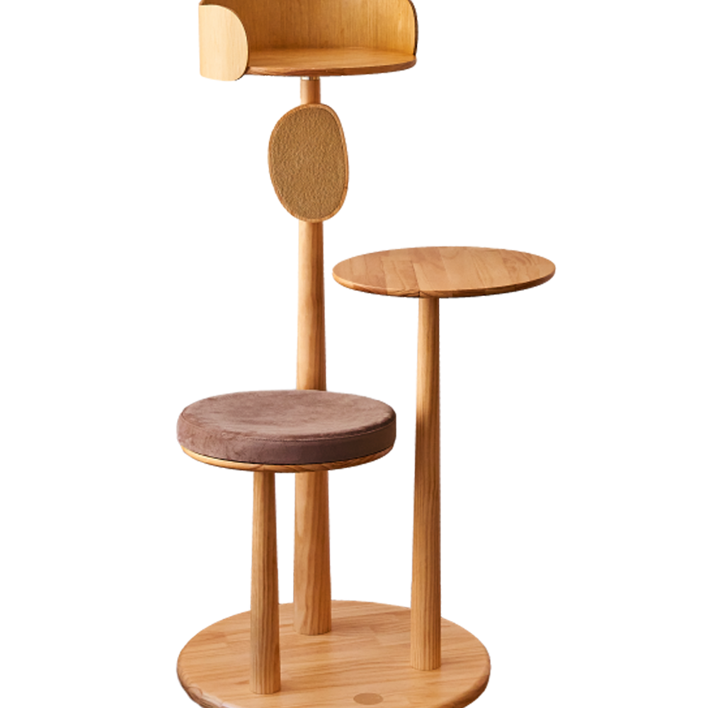 
                  
                    Luxury Wooden Cat Tree – Designer Cat Furniture with Memory Foam & Scratch Board Kamamuta
                  
                