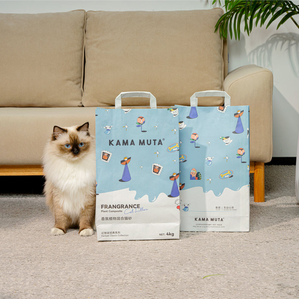 Natural Cat Litter with Long-Lasting Fragrance – Tofu, Walnut & Cassava Formula Kamamuta